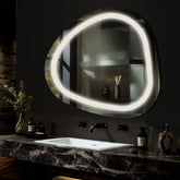 LED Spiegel Asymmetrisch | Wandschalter-Steuerung | Neutralweißes Licht - Reyze Seria Salono Model 1
